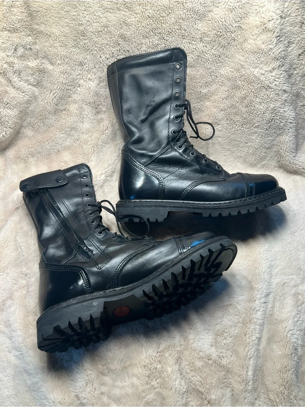 black Rocky military jump boots size mens 8
